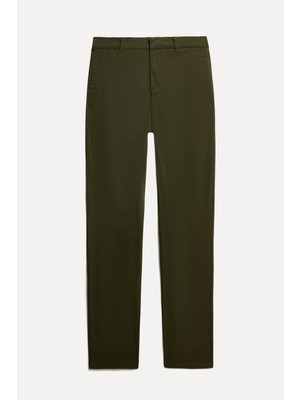 Mudo Erkek Haki Straight Fit Chino Pantolon