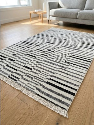 Fenomen Carpet Colors B6197A Modern Iskandinav Tarzı Kaliteli Bukle Dokuma Kabartmalı Halısı Siyah Gri