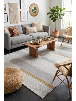 Fenomen Carpet Talya 51528A Modern Geometrik Desenli Gri Halı Oturma Odası Salon Yatak Odası Mutfak Koridor Halısı Tozumaz Gri