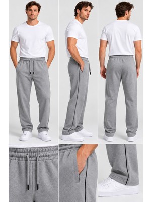 Machi Erkek Kışlık Eşofman Altı Iç Tafarı Şardonlu Beli Lastikli ve Bağcıklı Yan Tarafı Biyeli Baggy Model