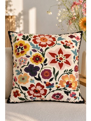 Decomia Home Çift Taraflı Etnik Desenli  Kırlent Kılıfı Seti (43X43 Cm)