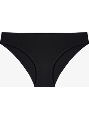 Penti İz Bırakmaz  Siyah 24 Saat Pamuklu Dikişsiz Normal Bel Slip Külot
