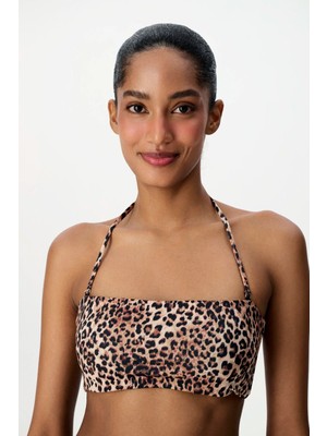 Penti Leo Straplez Leopar Desenli Bikini Üstü