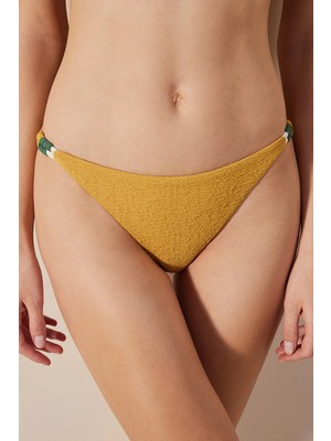 Penti Blanca Side Dokulu ve Makromeli Sarı Bikini Altı