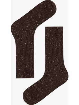 Penti Kahverengi Erkek Ribbed Soket Çorap