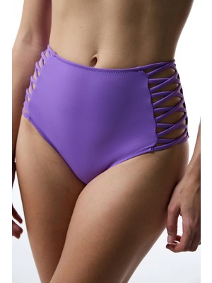 Mor Yüksek Bel Bikini Altı