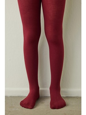 Kız Çocuk Pretty Extra Cotton Bordo Külotlu Çorap