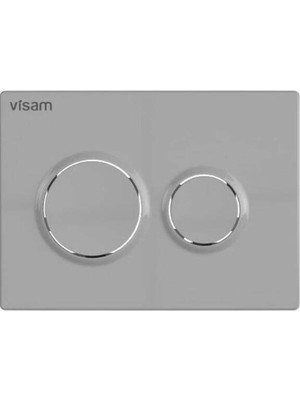 Visam 230.001 Mat Krom Gömme Rezervuar Kumanda Paneli Basma Butonu Modern Tasarım ve Uzun Ömür