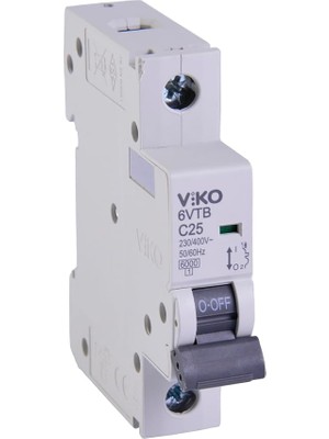 Tr 6VTB-1C25 Otomatik Sigorta 6ka C Tipi 1 Kutup 25A