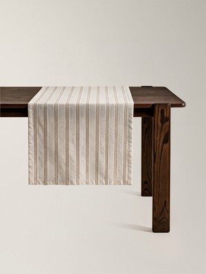 Minihol Grain Çizgili Runner (45 x 150 Cm)