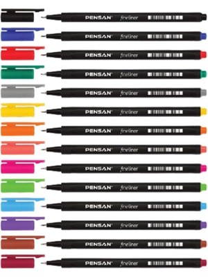 14 Renk Fineliner 0.4 mm Ince Uçlu Kalem Set