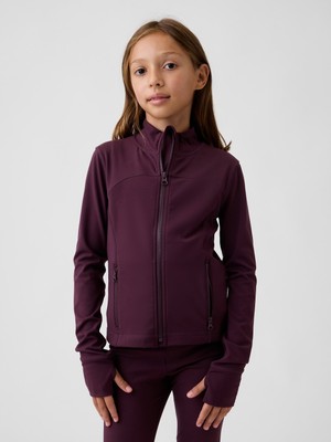 Gap Kız Çocuk Bordo Quick-Dry Fermuarlı Ceket