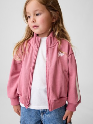 Gap Kız Bebek Pembe Vintagesoft Terry Gap Logo Spor Ceket