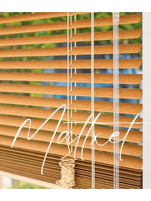 Mattext 25 mm Ahşap Görünümlü  Alüminyum Jaluzi