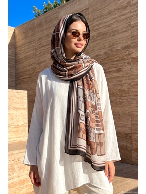 Remsa Kadın Vintage Desen 80X180CM Ithal Şal 3003 Siyah