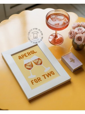 Des Vu Print Aperol Spritz Posteri, Kokteyl Pinterest Temalı Çerçevesiz Poster