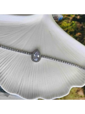 Glare.co Su Yolu Model Taşlı Çelik Bileklik