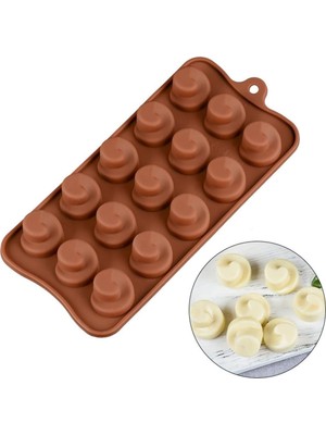 Tr 102- Siliko World Silikon Çikolata Kalıbı Sabun Mum Epoksi Reçine ve Jöle Yapımı Için Kullanılabilir, Kahverengi
