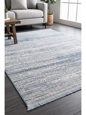 Fenomen Carpet Inova PS988V9 Soft Bebek Mavisi Geçişli Minimaliz Tasarımlı Oturma Odası Salon Halısı