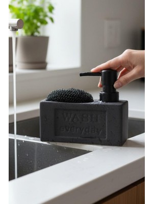 Gönül Seramik Sıvı Sabunluk 300ml Siyah Wash 48774