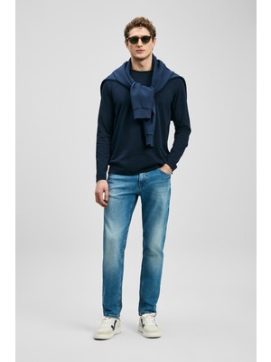 Lufian Vernom Smart Jean Erkek Pantolon Slim Fit Açık Mavi