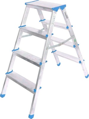 Colezium Çift Basamaklı Alüminyum Metal Merdiven Yükseklik 92CM Baş Genişlik 8cm