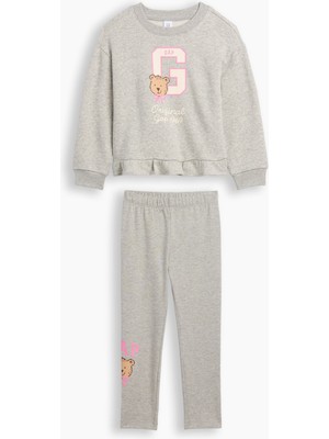 Gap Kız Bebek Açık Gri Iki Parça Sweatshirt Seti
