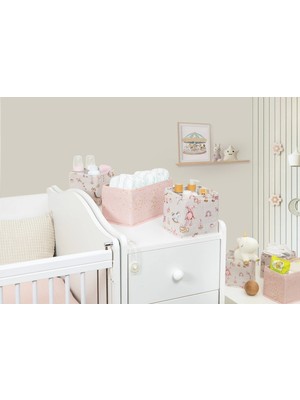 Baby 3'lü Kullanışlı Çekmece Düzenleyici Çok Amaçlı Organizer Kutu (Pembe) ( Lisinya )