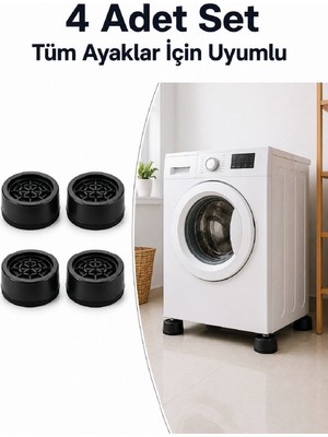 Kaymaz Tabanlı 4 Adet Makine Ayak Yükseltici - Lisinya