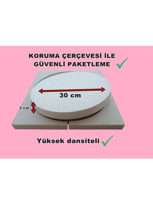 Uyar Strafor 30 cm Yuvarlak Pasta Tabanı , Pasta Altlığı