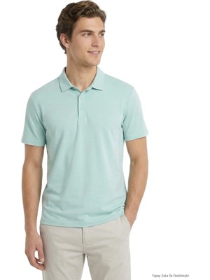 Kip Mint Düz Polo Yaka T-Shirt