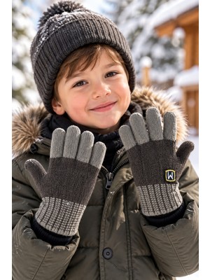 Miniko Kids Kitti 26235-16 4-8 Yaş Erkek Çocuk Triko Eldiven