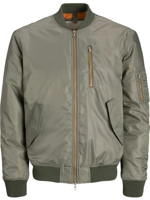 Jack & Jones Erkek Jcotrace Su Itici Bomber Ceket 12301762 Yeşil