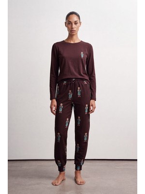 Hays Kadın Pamuklu Uzun Kollu Pijama Takımı