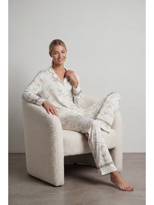 Hays Kadın Viskoz Uzun Kollu Gömlek Pijama Takım