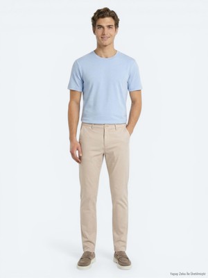Kip Bej Dokuma Jogging Fit Casual Pamuk Karışımlı Pantolon