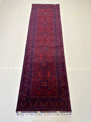 El Dokuma Yolluk Afgan Halı Biljik  Kök Boya 85 x 285 cm