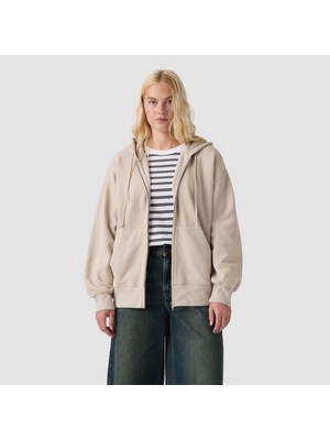 Levi's Vıntage Relaxed Kadın Kahverengi Fermuarlı Kapüşonlu Sweatshirt 005IH-0002