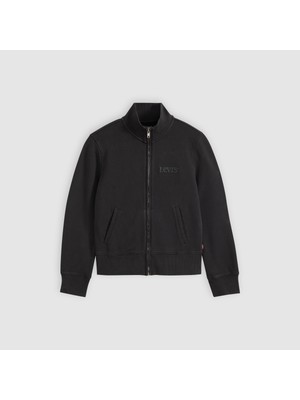 Levi's Kadın Siyah Slım Fıt Fermuarlı Sweatshirt 008A4-0011