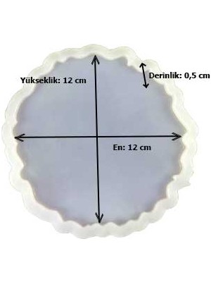 Depposite Tırtıklı Bardak Altlığı Epoksi Kalıbı 12X12 cm