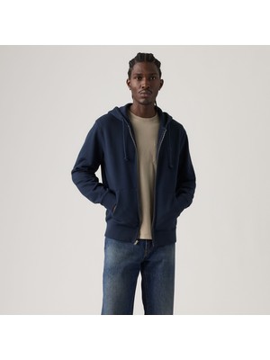 Levi's The Orıgınal Erkek Kapüşonlu Fermuarlı Lacivert Sweatshirt 34584-0048