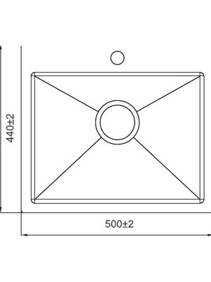 Ivento Ivnt CM5444-01 54 cm Paslanmaz Çelik Mutfak Evyesi Tezgah Altı / Tezgah Üstü 540X440X210MM