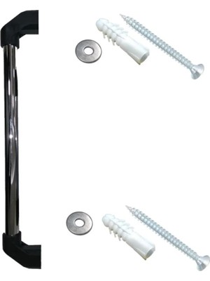 CATEKSSS Metal Sabit Engelli Yaşlı Hasta Tutamağı Krom Kaplama Tutunma Barı 50 cm - 38’li Paket