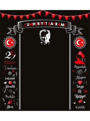 Arte Display 29 Ekim Cumhuriyet Bayramı Fotoğraf Çekim Brandası 180X200 cm