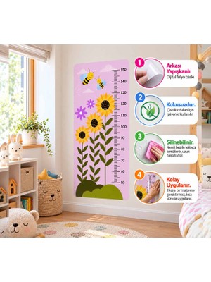 Durak Reklam Çocuk Odası Boy Ölçer Duvar Stickerı – Folyo Baskı, Dekoratif Boymetre