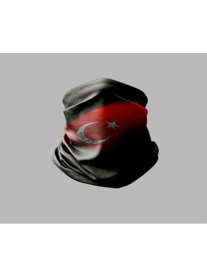Türk Bayrağı Tasarımlı Motorcu Buff Maske Outdoor Boyunluk Unisex