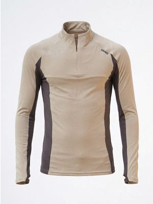 Gravo Apex Pro Unisex Tırmanış, Dağcılık ve Koşu Uzun Kollu Yarım Fermuarlı Tişört - Outdoor, Trekking, Spor, Hızlı Kuruyan