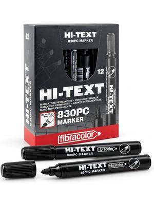Hi-Text 830PC Permanent Markör Kesik Uçlu Kırmızı