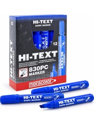 Hi-Text 830PC Permanent Markör Kesik Uçlu Kırmızı