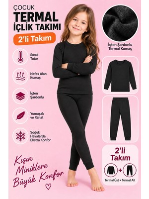 Meyzz Kız Çocuk Termal Fanila Tayt Alt Üst Içlik Takım